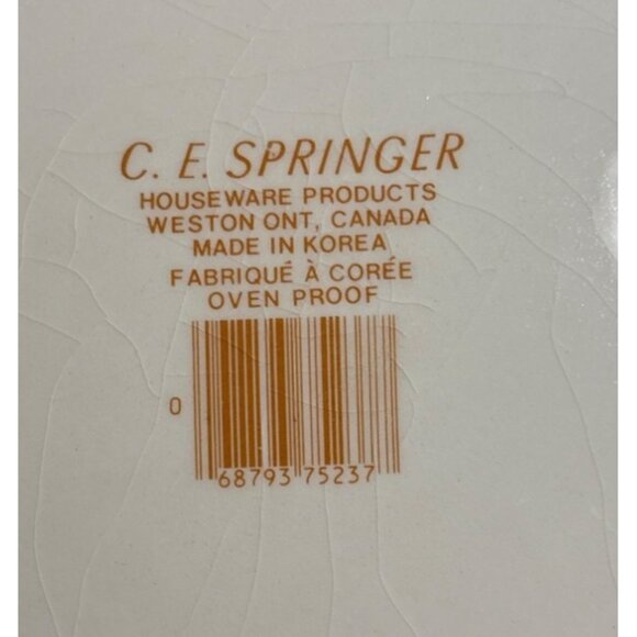 Strawberry Glazed Pie Recipe Pie Plate Ceramic C. E. Springer 10.5 " Korea - Picture 6 of 11